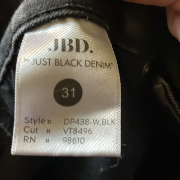 Just Black Denim faded washed black fringe frayed jeans - Picture 5 of 8